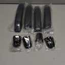 8PCS Door Handle Covers Trim Compatible with 2014-2020 Chevrolet Silverado+GMC Sierra Suvs Trucks Glossy-Black Without Passenger Keyhole