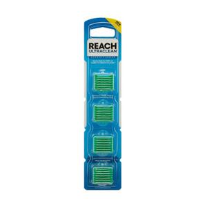 3 x REACH Ultraclean Access Flosser Refill Heads, Mint, Plaque Remover for Teeth, Shred Resistant, for Hard to Reach Areas, Oral Care, PFAS Free, for Adults & Kids, 1 Pack, 28 Count