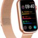 FITVII Slim Fitness Tracker with Blood Oxygen, Blood Pressure, 24/7 Heart Rate and Sleep Tracking, IP68 Waterproof Activity Trackers and Smart Watches with Step Tracker, Pedometer for Women Men (Rose Gold)