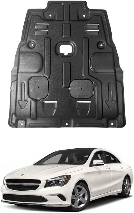 Engine Splash Shield Fit for Mercedes Benz CLA 2014-2019 CLA250 Engine Case Guard Under Cover Compatible with CLA 2015-2018 W117 Front Engine Guard Mud Flaps