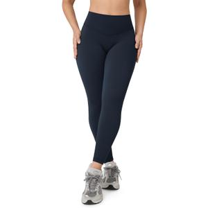 Hugcurve No Front Seam High Waisted Workout Leggings for Women Buttery Soft Yoga Pants Gym Athletic Tights - 25'' (Medium, Twilight Blue)