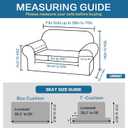 H.VERSAILTEX Stretch Sofa Covers 2 Piece for 2 Cushion Couch Covers Sofa Slipcovers Furniture Covers Suit for T Cushion/Box Cushion Feature Deluxe Textured Jacquard - Loveseat, Ivory