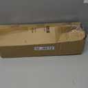 Black Double Curtain Rod, Extra Long Dual Curtain Rods with Aluminium Modern End Cap Finial, 1 Inch Adjustable Heavy Duty Window Treatment Rods, Telescopic Metal Double Drapery Pole Set, 36"-144"