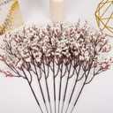 Babys Breath Artificial Flowers, 8 Bundles White Real Touch Fake Flowers Silk Flowers Bulk for Vase Home Office Wedding Spring Indoor Outdoor Centerpiece Table Party Decorations