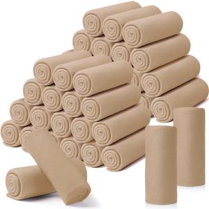 Kinlop 40 Pack Fleece Blanket Bulk 60 x 50 Inch, Khaki