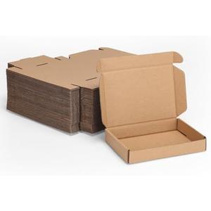 MEBRUDY 6x4x1 Inches Shipping Boxes Pack of 50, Small Corrugated Cardboard Box for Mailing Mailer Packing, Brown