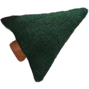 Christmas Tree Pillow  Soft Vintage Cushion, Cute Holiday Decor | Decorative Couch Pillow for Home, Office, Dorm, Sofa, Indoor Porch, Party Room, Winter Celebration, Holiday Seasonal Accent