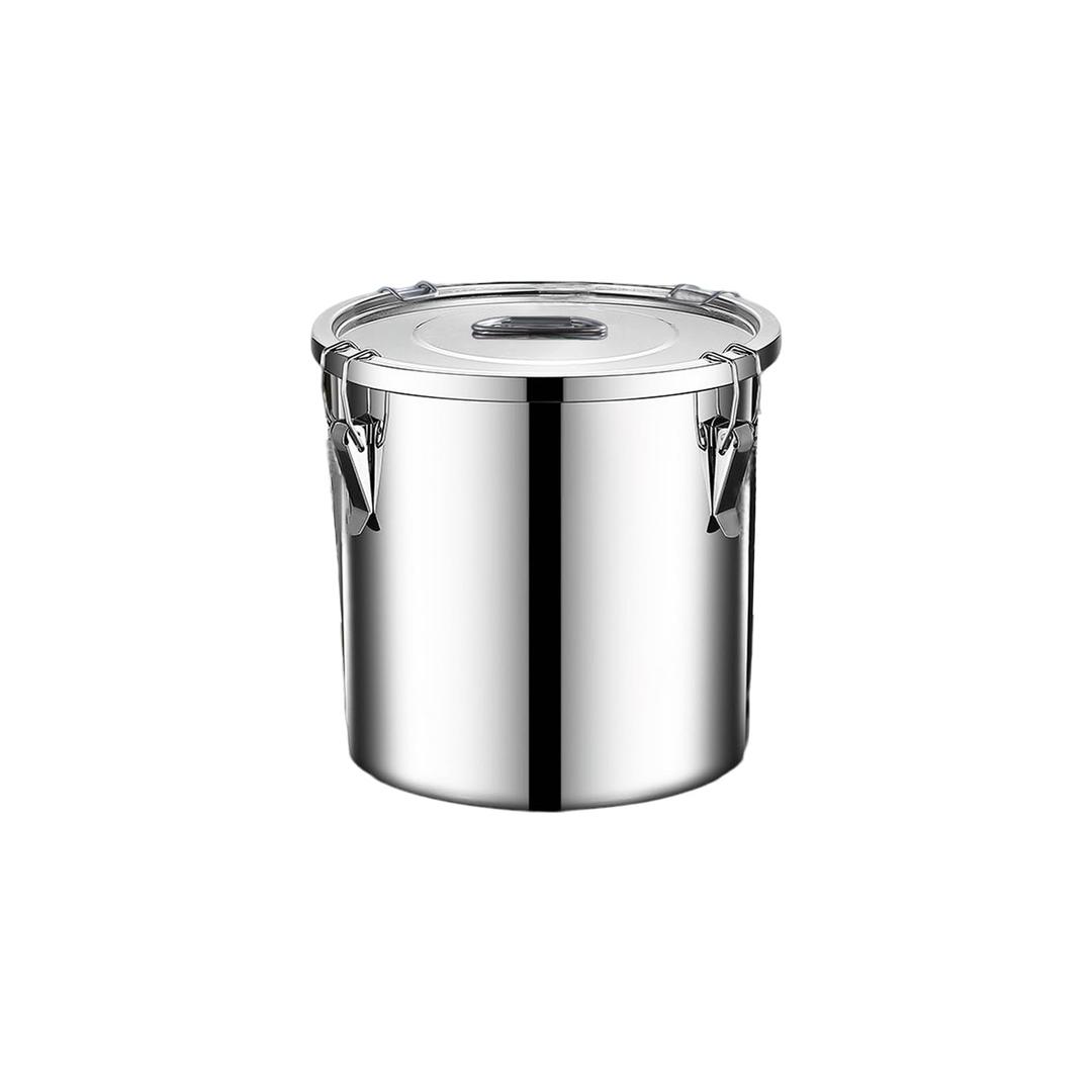 stainless steel food storage containers with lids lock clips airtight container large airtight for rice flour sugar grain coffee bean storage containers Kitchen jar (1.59gal/6L)