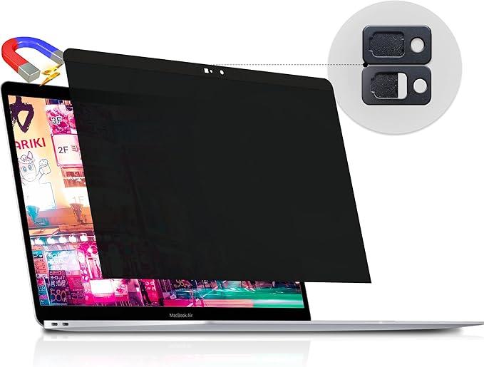 Peslv Magnetic Privacy Screen for Macbook Air 13 Inch (20182021, M1) / Macbook Pro 13 in (20162022, M1, M2), Removable Anti Blue Light Glare Filter for Mac 13In Laptop