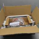 Pipishell 3 Tier Mesh Utility Cart, Rolling Metal Organization Cart with Handle and Lockable Wheels, Multifunctional Storage Shelves for Kitchen Living Room Office White