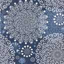 Peel and Stick Wallpaper Boho Blue Bohemian Mural Wallpaper Stick & Peel Contact Paper for Walls 17.5in x 10ft Large Navy Floral Wall Paper Roll for Bedroom Bathroom Nursery Aesthetic