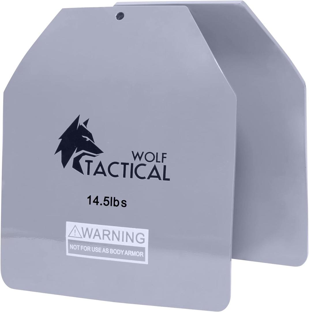 WOLF TACTICAL Curved Weight Vest Plates  5.75/8.75/14.5LB Pairs  Contoured Ergonomic Fit  WODs, Strength Training, Running, Heavy Workouts