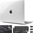 CISSOOK Crystal Clear Case for MacBook Air 13 inch 2021 2020-2018 with Retina Display and Touch ID, Transparent Hard Shell Case with Keyboard Cover for A2337 M1 A2179 A1932 2020 2018-2021 Release