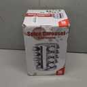 360 Rotating Spice Rack with 16 Glass Jars  Stainless Steel Countertop Seasoning Organizer with Airtight Lids, Labels, Funnel & Gift Box  Kitchen Storage for Herbs & Spices