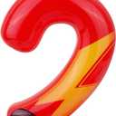 3 x Racing Car Theme Birthday Candles, Number Candles for Birthday Party Cake Decoration Supplies (Red, Number 2)