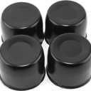 Rtrhinotuning Stainless Steel Push Through Center Caps 4.9" for Trailer Truck Rv Wheel Rims Chrome Trailer Hub Cap 3.66" Hight 4 PCS Wheel Center Caps