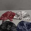 Ababalaya Satin Lined Beanies for Women Chemo Headwear Silky Lined Cotton Sleeping Cap (Navy Blue/Burgundy/Black/White)