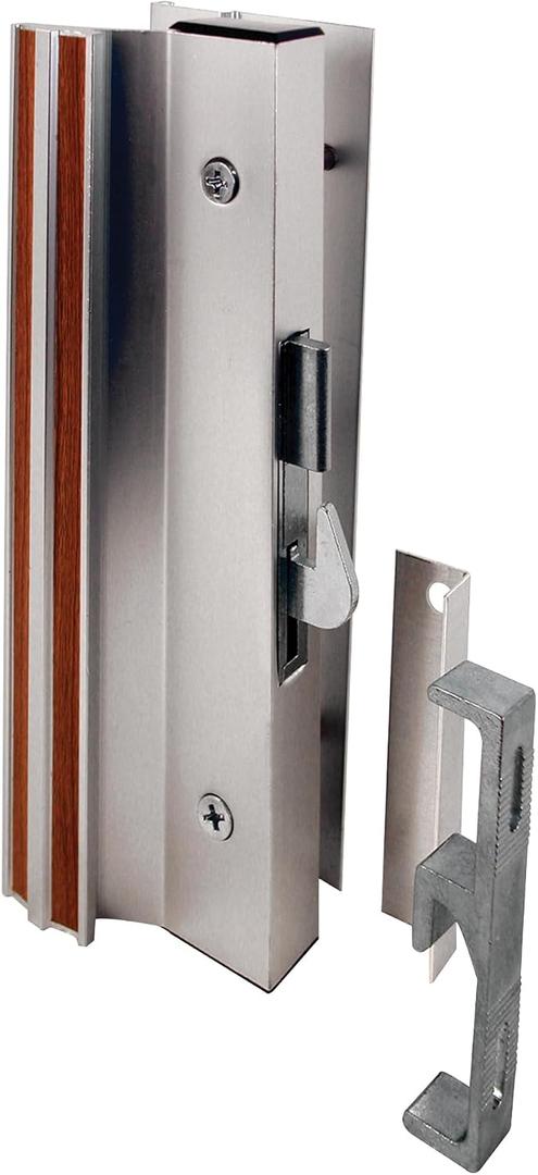 Prime-Line C 1000 Diecast Mill Finish, Sliding Patio Door Surface Mount Handle with Hook (Single Pack)