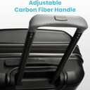 American Tourister Stratum 2.0 Expandable Hardside Luggage with Spinner Wheels, Jet Black, Carry-on