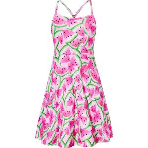 Girls Summer Sundress Adjustable Strap Cami Dress Spaghetti Strap Dresses Size 4-13 (5-6 Years, Watermelon 01)