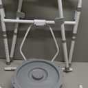 Medline 3-in-1 Steel Bedside Commode, Elongated Seat, Sturdy Folding Frame, 7.5 QT. Bucket, 350 lb. Weight Capacity, Clip-on Seat, Easy Cleaning, Tool-Free Assembly, Gray