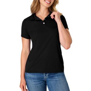Hanes Sport Women's Cool DRI Performance Polo, Black, XXX-Large