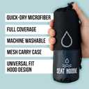 Car Seat Towel | Premium Microfiber Towel Seat Covers for Cars | Universal Fit & Machine Washable | Portable Car Seat Towel Cover After Gym, Yoga, Beach Black