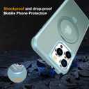 Hocase for iPhone 16 Pro Case 6.3", with Magnetic Ring Stand [Compatible with MagSafe] [Military Grade Protection] Slim Shockproof Translucent Protective Phone Case - Teal