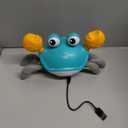 Crawling Crab Baby Toys with Music&Speed Control, Tummy Time Toys for 3 4 5 6 7 8 9 10 11 Boy Girl, Dancing Walking Crawly Crab for Babies Toddler Infant 6-12 12-18 Months Kid 1-3, 1st Birthday Gifts (Green)