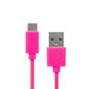 CellCandy charger and sync 10-ft braided USB cable - pink