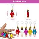 25 Or 50 Or 100 Pack Christian Multi-Colors Rubber Jesus Figures Keychains