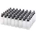 NOOEEISS Green Glass Small Spray Bottles 2 oz 48 Packs,Fine Mist Sprayer Pretty Finish,Refillable Containers mini spray bottles for Cleaning Solutions and Skin Care (Clear Frosted 48Pack)