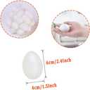 30 Pack White Plastic Eggs, Fake Easter Egg, Artificial Chicken for DIY Crafts, Painting, Party, Home Decor, Kids, Kitchen