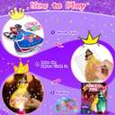 Fortand Poke-Art Crafts Kit for Kids, Princesses Craft Kits for Girls Ages 4-9 Paper Craft Kits with LED Base DIY Creative Activity Toys Gifts for Girls & Boys Ages 4 5 6 7 8 9 Mess-Free Fun for Kids