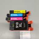 910XL Ink Cartridges Combo Pack for HP Printers Replacement for HP 910 HP 910XL Ink with HP OfficeJet Pro 8025e 8015e 8028e 8035e 8025 8035 8020 Printers (4 Pack, BK, CMY)