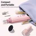 Electric Nail Drill Kit, Nail Filer Electric with LCD & Lamp, Rechargeable Pedicure Tools for Feet, Toenail Grinder for Thick Toenails, Cordless Nail Dremel Tools for Women & Men