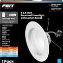 Feit Electric Canless Recessed Downlight LEDR56HO/6WYCA/6-5CCT Dimmable 1290lm - 6 Pack, 6 Count