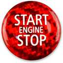 Hard Carbon Fiber Push Button Start Stop Engine Sticker for MINI Cooper R55 R56 R57(2007-2013), R60 (2010-2016), R58 R59 (2011-2015), R61(2012-2016) Frame Car Accessories Red