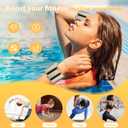 Pilates Wrist and Ankle Weights for Women - Adjustable Weighted Bangles for Men, 2 lbs Weighted Arm Bands Foot Leg Weights for Walking, Yoga, Training, Exercise, Running, Set of 2 (1LB Each) (Beige)