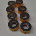 8 Pcs Air Compressor Filter Intake Paper Filter Elements 2.6 x 1.6 Inches Piston Type Air Replacement parts Element Yellow Compressor Accessories