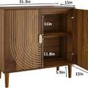 Sideboard Buffet Cabinet with Storage,Sideboard Buffet with Doors and Adjustable Shelf,Wooden Storage Cabinet, 31.3W x 15.0D x 30.6H (Walnut)