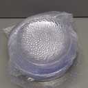 Rubtlamp 100Pcs Clear Plastic Plates, Heavy Duty Party Plates, Hammered Disposable Plates Include 50 Clear Fancy Dessert Plate, 50 Dinner Plate for Wedding Party