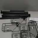 ZUNTO Shower Caddy Corner for Bathroom, Tension Pole, Adjustable 25in114in Floor to Ceiling, Standing Shower Tension Rod Organizer with Hooks, 4 Tier Storage Shelves, Matte Black