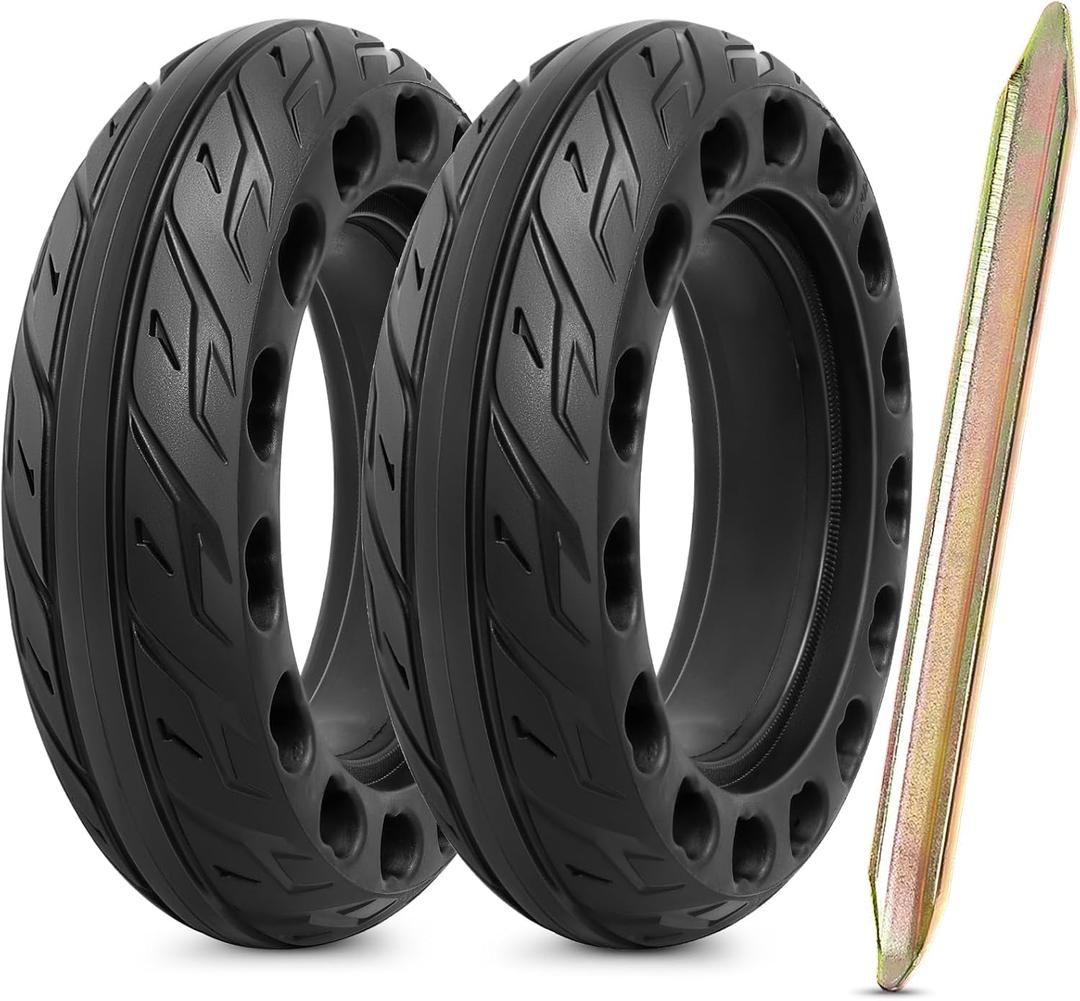 2Pcs 200x50 Solid Tire, 8 Inches Electric Scooter Wheels Solid Tire Front or Rear Replacement Rubber Tires Compatible with 200 x 50 Electric Scooter TiresP-T006