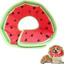 Soft Dog Cone Collar for Dogs After Surgery, Adjustable Dog Recovery Cone Collar for Puppy Dogs and Cats to Stop Licking (Watermelon XL) (Red, XL)