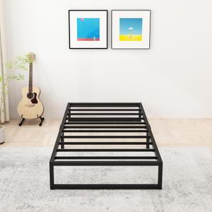 12 Inch Twin XL Bed Frames Heavy Duty Sturdy Metal Platform Bed Frame No Box Spring Needed, Noise Free, Easy Assembly, Black