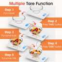 KOIOS Kitchen Scale, 33lb/15kg Digital Food Scales Weight in Grams and Ounces for Cooking Baking, 1g/0.1oz Precise Graduation, Batteries and Type-C Charging, Tare Function, LCD Display, White