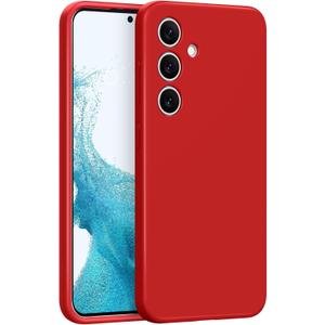 Slim case for Samsung Galaxy S24 5g, Liquid Silicone Cover for Galaxy S24 2024 SM-S921U / S921W Shockproof Protective Soft Rubber, Red