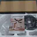 Ceiling Fans with Lights, 42 inch Low Profile Ceiling Fan with Light and Remote Control, Flush Mount, Reversible Motor, Dimmable, Noiseless, Black Ceiling Fan for Bedroom, Indoor/Outdoor Use
