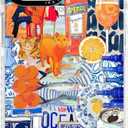 for iPhone 14 Case, Mediterranean Aperol Collage Pattern, Military-Grade Drop Protection, Playful Coastal Soft Slim TPU Protective Cover with Camera Protection for Women & Girls (BeachsidePub)